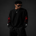 Black Waffle Knit Oversized T-Shirt